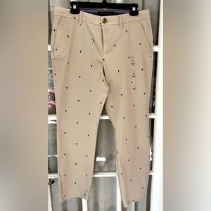 Tommy Hilfiger Women’s Hampton Chino with Heart Print, NWT, Size 10